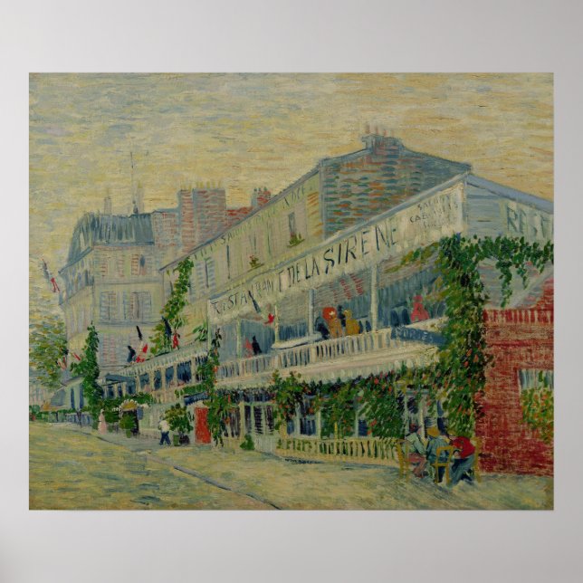 Poster Vincent van Gogh | Restaurant de la Sirene (Devant)