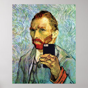 Poster Vincent Van Gogh Selfie Téléphone Portrait