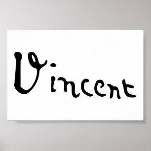 Poster Vincent Van Gogh Signature