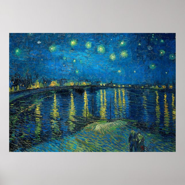 Poster Vincent Van Gogh Starry Night Over the Rhone (Devant)