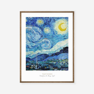 Poster Vincent Van Gogh Starry Nuit 1889 Exposition d'art
