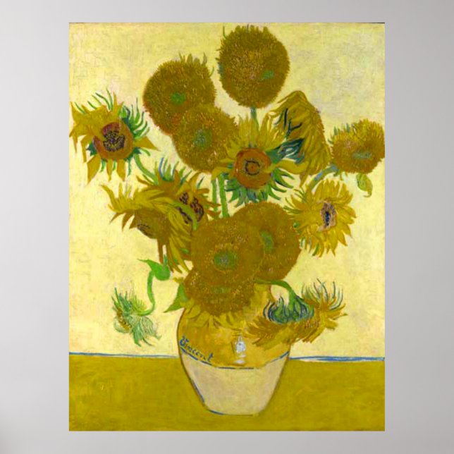Poster Vincent van Gogh Sunflowers (Devant)