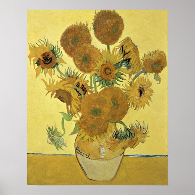 Poster Vincent van Gogh | Tournesols, 1888 (Devant)