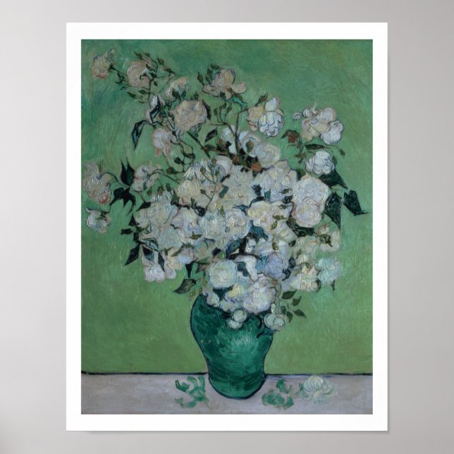 Poster Vincent van Gogh | Un Vase de Rose, 1890 (Devant)