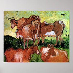 Poster Vincent Van Gogh - Vaches (Après Jordaens)