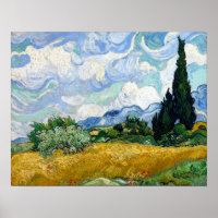 Vincent van Gogh Wheatfield avec Cyprès