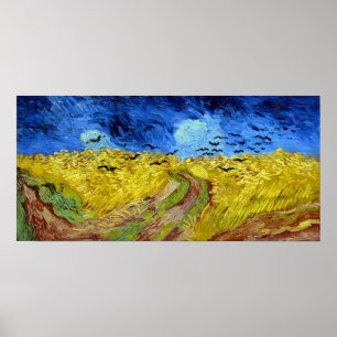 Poster Vincent van Gogh Wheatfield avec des corbeaux
