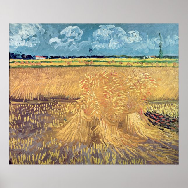 Poster Vincent van Gogh | Wheatfield with Sparades, 1888 (Devant)
