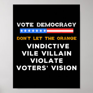 Poster Vindictive Vile Villain Violer les électeurs Visio