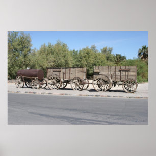 Poster Vingt Mules ont tiré ces Wagons pendant 165 Miles 