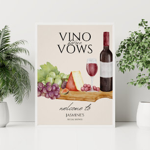 Poster Vino avant Voeux Charcuterie Réception de Mariage 