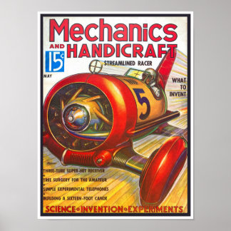 POSTER VINT "ART RECYCLÉ" IMPRIMER MAGAZINE COVER 1930
