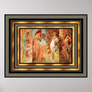 Poster Vintag Alphonse Mucha Panel Art Nouveau