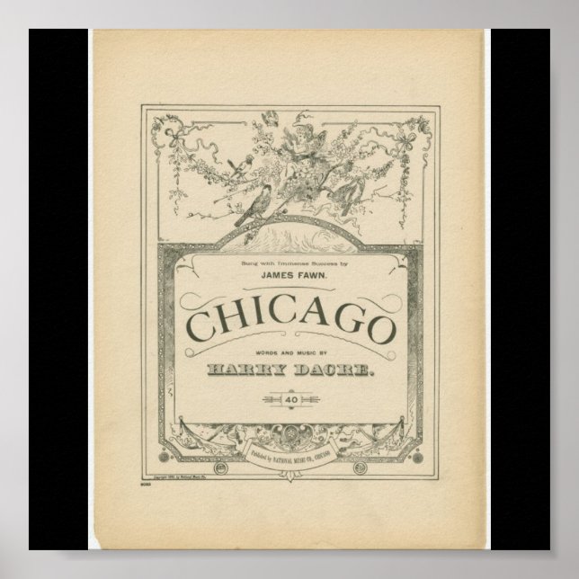 Poster-Vintag Chicago Art-Chicago Poster (Vorne)