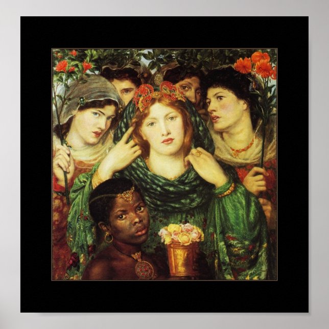Poster Vintag Dante Gabriel Rossetti Die Geliebte (Vorne)