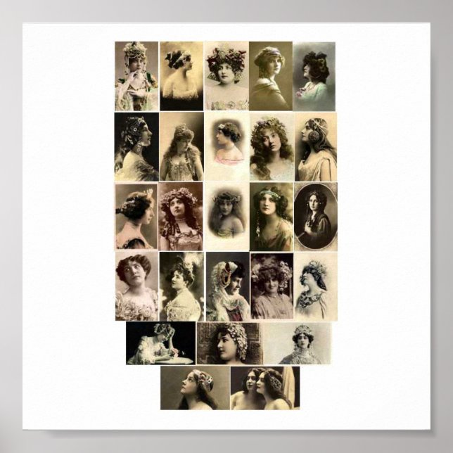 Poster-Vintag-Frisuren Poster (Vorne)