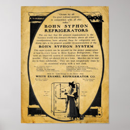 Poster Vintage 1909 Bohn Siphon Refrigerator Print