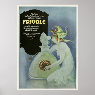 Poster Vintage 1920's Imprimer Publicité Femme Frivole Pa