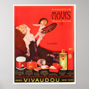 Poster Vintage 1923 Mode Beauté et maquillage femme