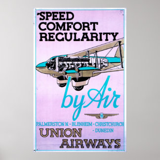 Poster vintage 1930 Airlines