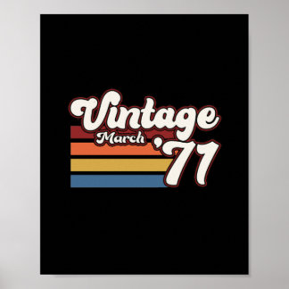 Poster Vintage 1971 50e anniversaire Mars