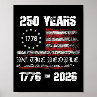Poster Vintage 250 Ans 1776-2026 250e Anniversaire 4