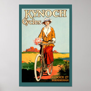 Poster vintage à vélo - Cycles Kynoch