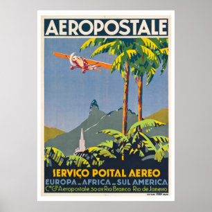 Poster Vintage Aeropostale Travel