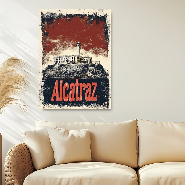 Poster Vintage Alcatraz Travel (Créateur téléchargé)