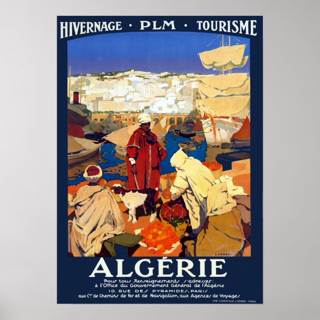 Poster Vintage Algérie Travel (Devant)