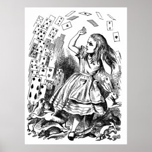 Poster Vintage Alice au pays des merveilles Pack de carte