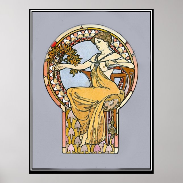 Poster vintage Alphonse Mucha Ad (Devant)