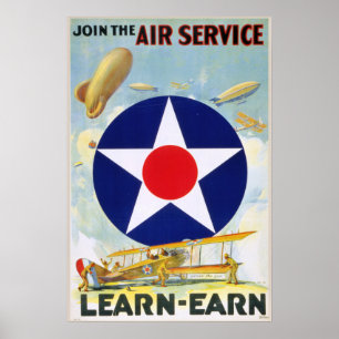 Poster VINTAGE Américain Rejoignez L'Affiche Apprentissag
