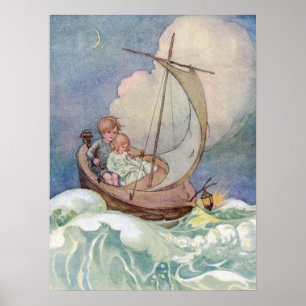 Poster Vintage Anne Anderson Voyage à Fairyland