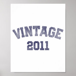 Poster Vintage - Anniversaire 14 ans 2011 Hommes Femmes 1