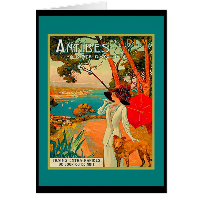 Poster vintage Antibes France (Devant)