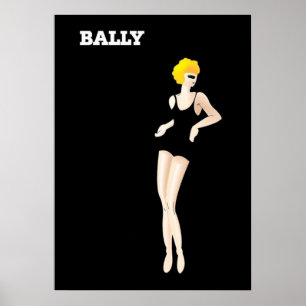 Poster Vintage Art Bernard Villemot Bally Shoes