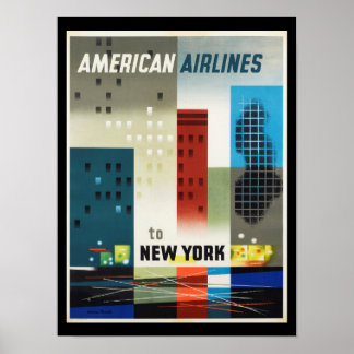 Poster vintage Art déco de New York