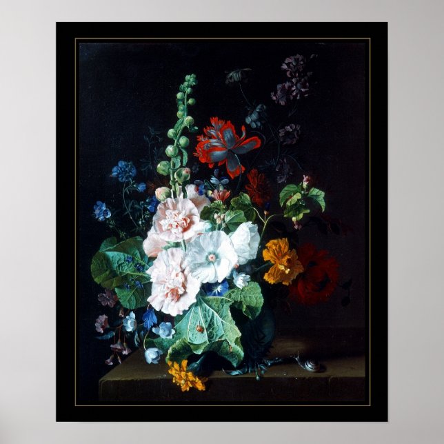 Poster Vintage Art Encore Vie Fleurs (Devant)