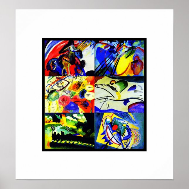 Poster Vintage Art Kandinsky Collage (Devant)