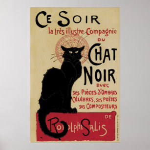 Poster Vintage Art nouveau noir