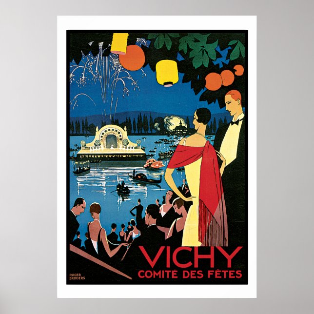 Poster vintage Art Vichy France (Devant)