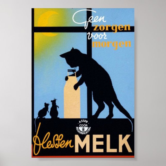 Poster vintage au lait (Devant)