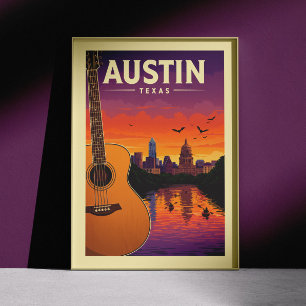 Poster Vintage Austin Texas