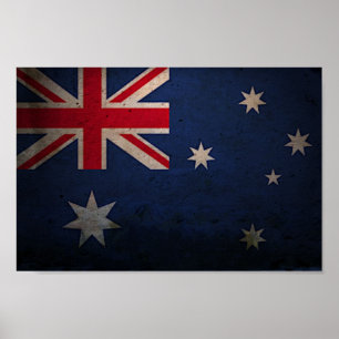 Poster - Vintage australische Flagge