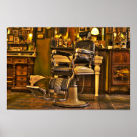 Vintage Barber Chaise Retro Salon des cheveux sur 