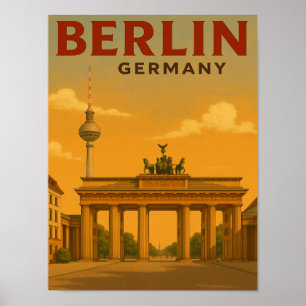 Poster Vintage Berlin Allemagne Voyage