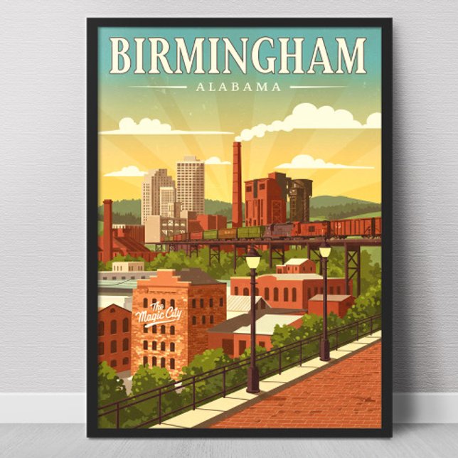 Poster Vintage Birmingham, Alabama (Créateur téléchargé)