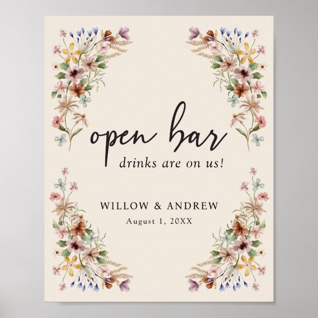 Poster vintage Boho Bar (Devant)