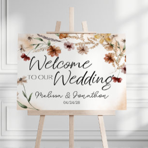 Poster Vintage botanique minuscule Mariage floral